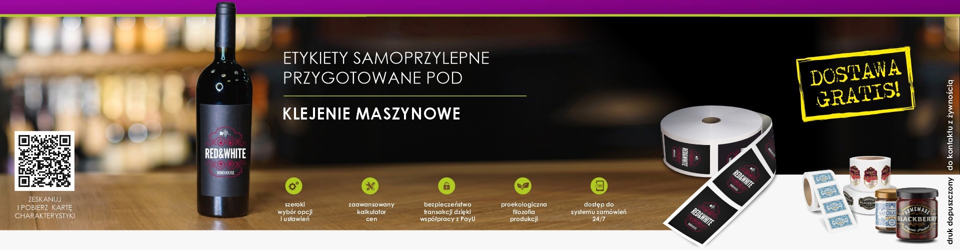 Druk naklejek na rolce pod klejenie automatyczne